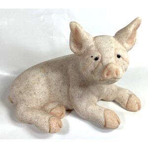Quarry Critters Second Nature Pickle Pink Pig Sculpture 2000